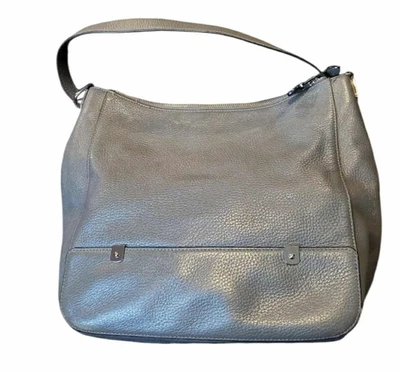 Bolso Hobo Lauren Ralph Lauren Gris Oscuro Cuero Guijarro Foto 1 de 4