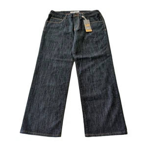 Jeans Lee moderno gamba dritta misura 34x32 elasticizzato blu scuro lavaggio nuovo con etichetta - Foto 1 di 12