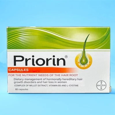 Priorin 60 Capsules By Bayer, Original Pack, UK stock