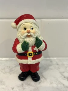 Vintage Resin Santa Figurine 3.75” Santa Holding Sack - Picture 1 of 4