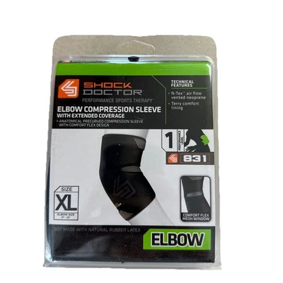 Manga de compresión de codo Shock Doctor con cobertura extendida - talla XL Foto 1 de 2