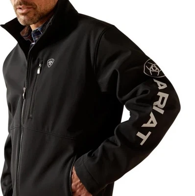 Ariat Men Logo Softshell Jacket Black S - Image 1 of 4