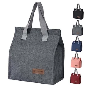 Lunch bag, Insulated Lunch Bag for Women Men Large Lunch Box Container Gray - Picture 1 of 7