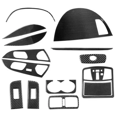 Juego de 15 piezas de adornos decorativos interiores de fibra de carbono para Infiniti FX 09-13 QX70 14-17 Foto 1 de 4