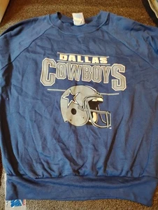 Vintage Dallas Cowboys Pullover Sweatshirt Youth Large Looks Great 👍 - Picture 1 of 3
