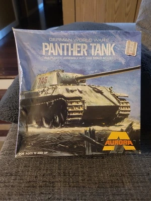 Aurora 德国第二次世界大战豹式坦克 1: 48 比例复古 1969 年原厂封装! — 第 1/4 张图片