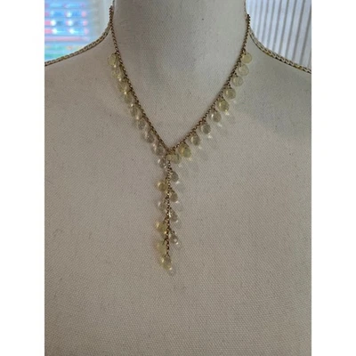 Marlyn Schiff Handcrafted Silver 925 Faceted Crystal Lariat Necklace - Image 1 of 4