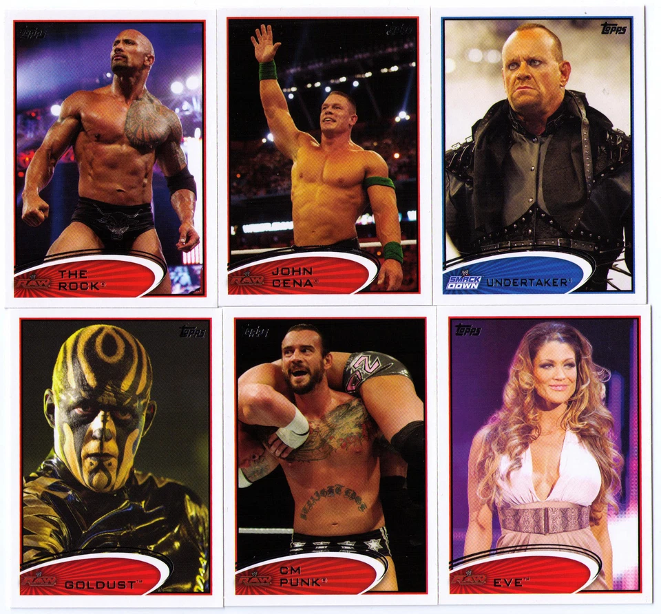 Juego completo de 90 cartas coleccionables WWE 2012 TOPPS luchadores WWF TNA TNT Foto 1 de 1
