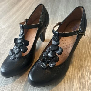 Indigo Clarks Woman’s 7.5 M Black Leather Strappy Comfort Heel Shoe - Picture 1 of 13