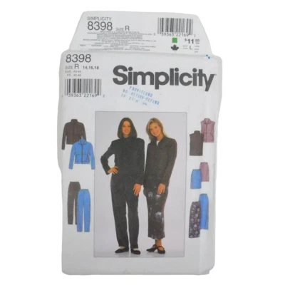Simplicity 8398 Misses Jacket Vest Skirt Pants Sewing Pattern Size 14-18 Demin - Image 1 of 4