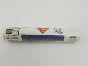 Rare Vintage York DC Comics SuperMan Wallpaper Warner Brothers Super Man 5 Yards - Picture 1 of 5