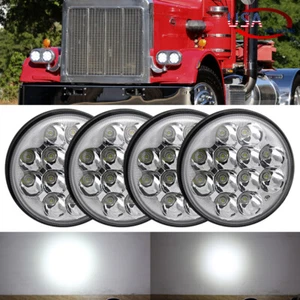 4pcs 5 3/4" 5.75" Projector LED Headlights Sealed Beam fit for Peterbilt 359 348 - Picture 1 of 10