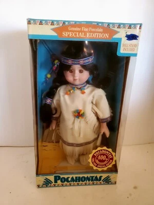 DanDee - Pocahontas Fine Porcelain Doll - 400th Anniversary Special Edition,NIB - Image 1 of 4