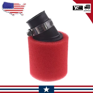 Red Bent Foam Air Filter 32MM For 50cc 110cc 125cc ATV Quad Dirt Bike US - Foto 1 di 7