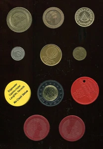 LOT OF 15 VERY COLLECTIBLE GAMBLING TOKENS (3g206) MUST SEE!!! LOOK!!! - Picture 1 of 16