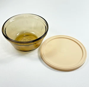 Anchor Hocking Custard Cup with Lid 1034 Smoke Brown 6 oz. Dessert Bowl USA Made - Picture 1 of 17
