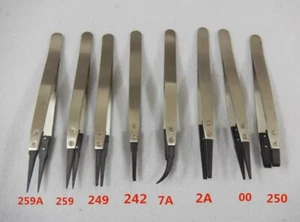 Pinzetta antistatica in acciaio inox 1 pezzo con punta in plastica sostituibile - Foto 1 di 21