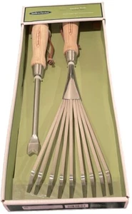 Smith & Hawken Yard Garden Tools Stainless Steel GIFT SET Weeder Rake 2013 NEW - Picture 1 of 7