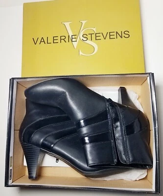 Valerie Stevens Women Size 9 Ankle Zipper Boots Shoes Style Hunter Black GP011 - Image 1 of 4
