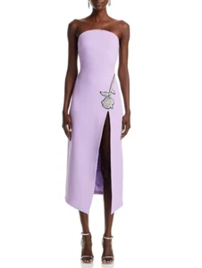 David Koma Crystal Front Slit Midi Dress 8B 1913 - Picture 1 of 9