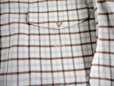 MENS PANHANDLE SLIM BROWN PLAID WESTERN PEARL-SNAP SHIRT XXL - Image 1 of 4