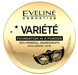 Eveline Variete Face Powder Foundation + Sponge Hyaluronic Acid Make Up 8g