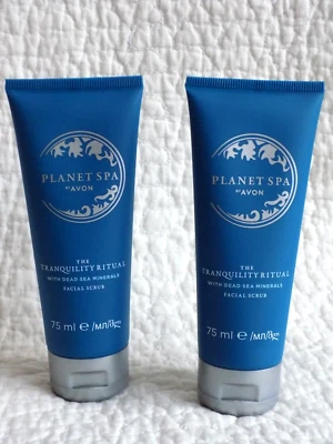 AVON 2 x PLANET SPA THE TRANQUILITY RITUAL FACE SCRUBS WITH DEAD SEA MINERALS - Image 1 of 4