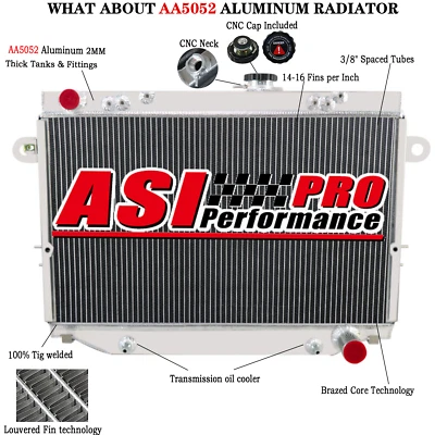 3 Row Aluminum Radiator FIT 1998-2007 Toyota Landcruiser /98-06 Lexus LX470 4.7L Foto 1 de 4