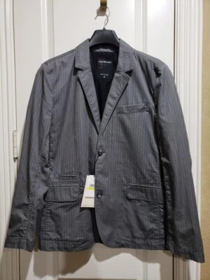 Abrigo Blazer Deportivo Calvin Klein Jeans Gris Algodón a Rayas Para Hombre Talla M. Foto 1 de 3