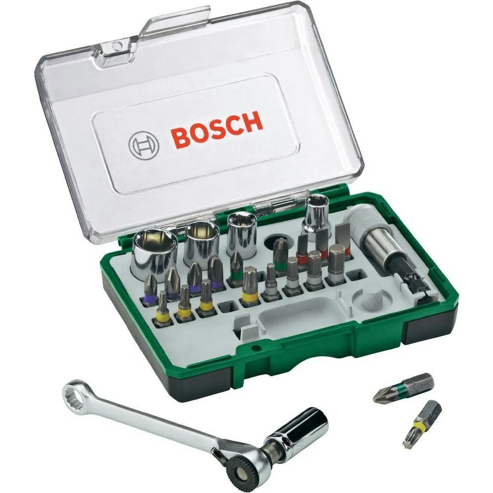 Bosch Professional Green Screwdriving Set with Mini Ratchet 2607017160