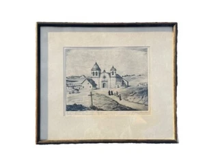 Joseph Hastings Bennett California Carmel Signed Framed Etching - Picture 1 of 9