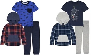 Andy & Evan Kids' Hoodied Flannel 3-piece Set - 1520841 - Picture 1 of 10
