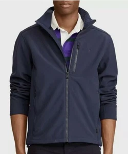POLO Ralph Lauren Para Hombres PEQUEÑA Azul Marino AVIADOR Rendimiento CHAQUETA Abrigo Azul LOGO $150 - Imagen 1 de 12