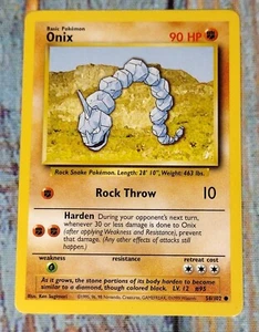 Pokemon Card Onix 56/102 Base Set Basic Common 1999 - Picture 1 of 4
