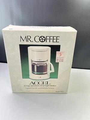 Vtg Mr Coffee Accel 12 Cup  Drip Coffe Maker 1992 White PR15 New In Box - Image 1 of 4