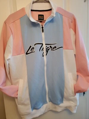 Chaqueta LE TIGRE Vintage Años 90 Clásica Multicolor Logo en Cremallera Frontal Talla S  Foto 1 de 4