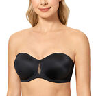 Women's Strapless Bra Smooth Underwire Convertible Straps Non Padded Seamless