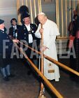 Foto vintage Italia, Giovanni Paolo II con il corno alpino, stampa 20x25 cm