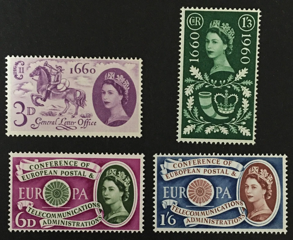 GB QEII 1960 Juego de 4 Conmemorativos Año Completo SG619 - SG622 MNH Foto 1 de 1