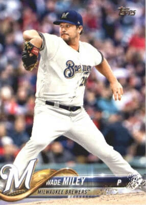 2018 Topps Series 2 #359 Wade Miley Milwaukee Brewers - Image 1 of 2