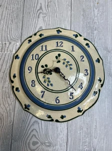 Mountain Meadows Wall Clock Vintage Studio Pottery Maker’s Mark Stamped Vermont - Picture 1 of 7