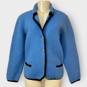 VTG HAMMER-GEWALKT Orig. Dachstein Womens Cardigan Wool Sweater Grannycore S-M - Picture 1 of 16