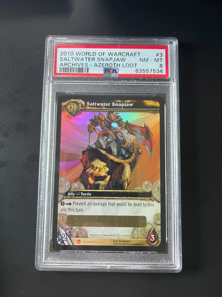 World of Warcraft WoW TCG Loot Card - Saltwater Snapjaw Mount Unscratched PSA 8 - Image 1 of 2