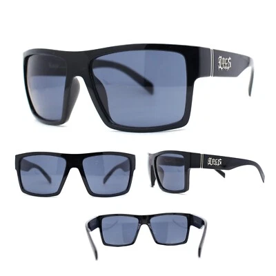 Locs XL Extragrande Deporte Cuerno Rim Todo Negro Loco Perro Resistente Sol - Imagen 1 de 4