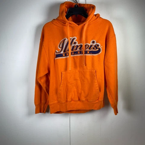 Illinois Fighting Illini Cadre Mens Hoodie Pockets Long Sleeve Vintage M Cover