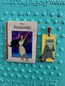 Disney Loungefly Pocahontas and Meeko Book Bookmark Pin Set - Picture 1 of 2