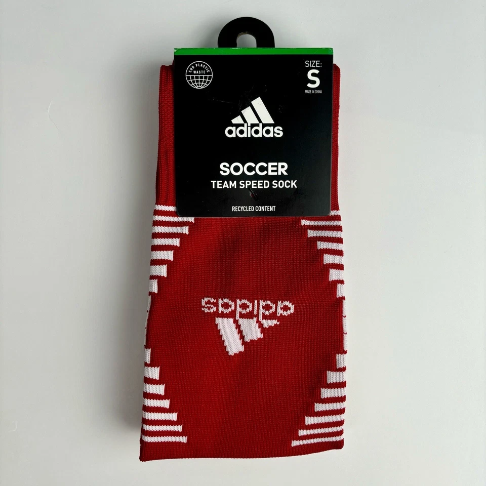 Adidas Socks Soccer Team Speed Soccer Gray White Size Small 13C-4Y