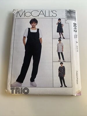 McCall’s Pattern 8012 Maternity Dress Jumpsuit Jumper Top Pants 6-8-10 NOS ab8 - Image 1 of 2