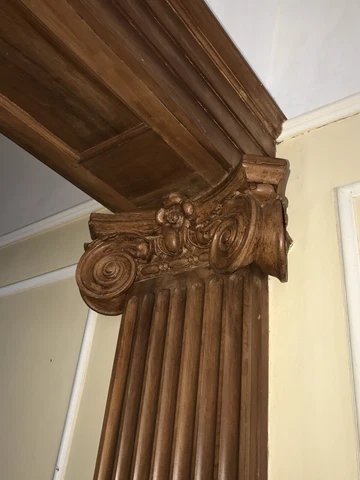 Antique Architectural Salvage Double Column Capital Entryway c.1895 9’x13’-1/2” Cover