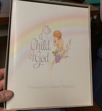 Vintage Baby Book Unused! "A child of Godl" A Catholic Record isbn 0037880580